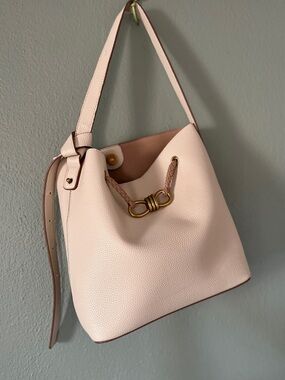 CROSSI Slouchy Vegan Pebbled Leather Bucket Bag